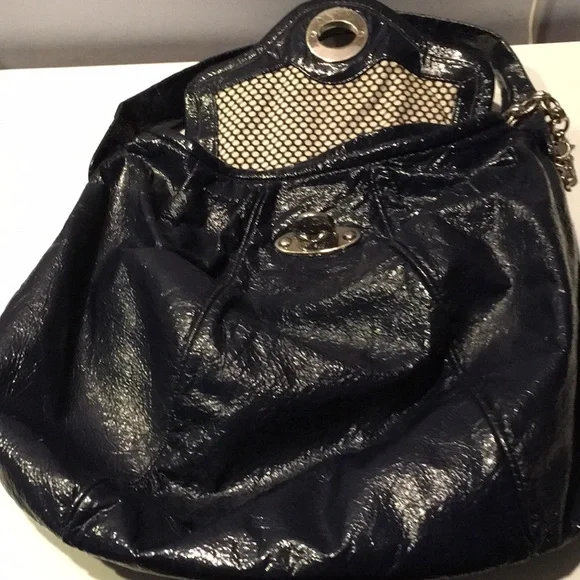 Marc by Marc Jacobs navy patent leather bag purse - Picture 6 of 8